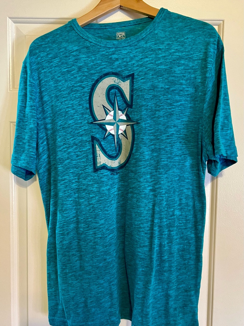 Majestic Cooperstown Collection Seattle Mariners Teal T-Shirt - Size M